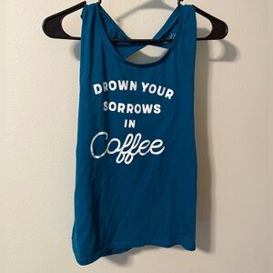 Awake Blue Sleeveless Backless Tank Top